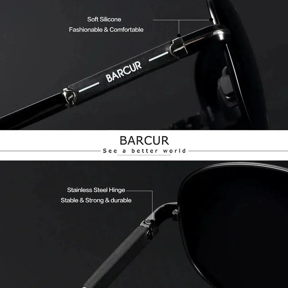 Men's Polarized Pilot Sunglasses for Driving Fishing Hiking