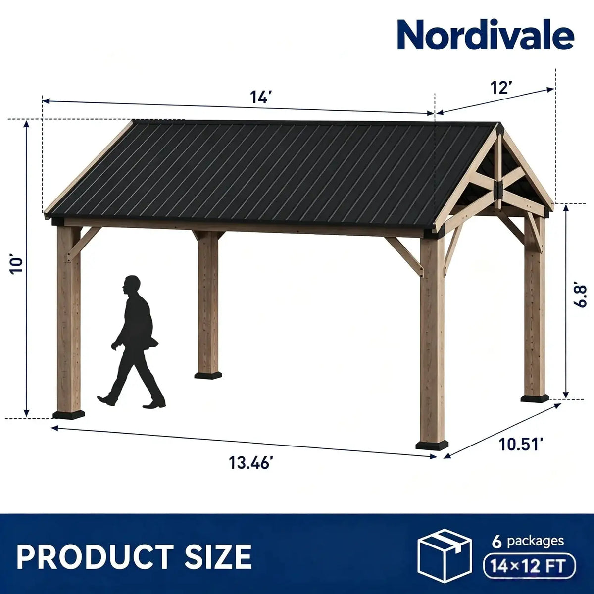 Gable Roof Gazebo Using Premium Wood