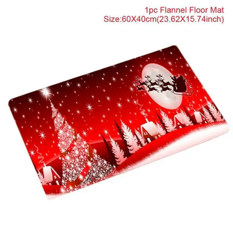 Santa Claus Door Mat Festive Outdoor Decor Welcome Mat