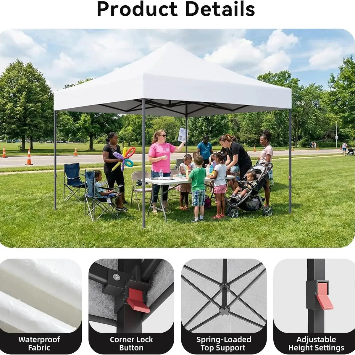Outdoor 3x3m Waterproof Gazebo Tent