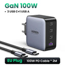 UGREEN 100W GaN Fast Charger 4-Port Power Hub for Devices