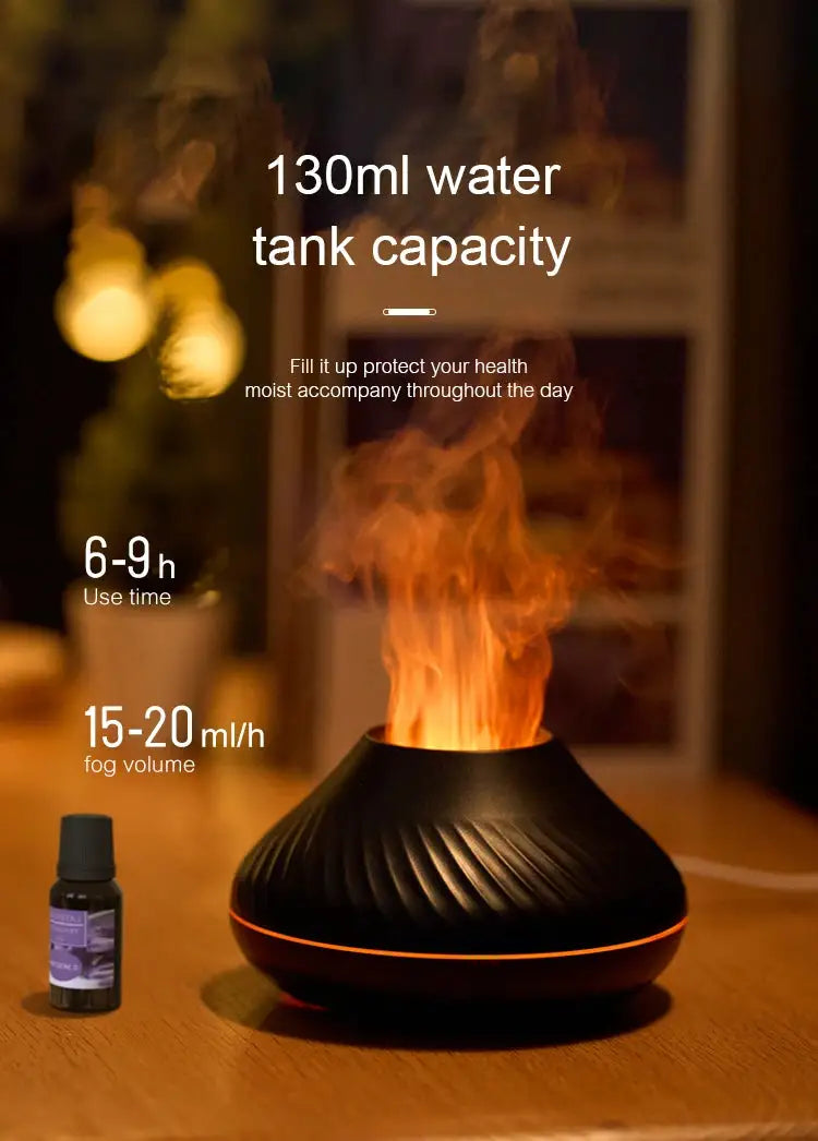 Kinscoter USB Essential Oil Diffuser With Flame Light — product view 14