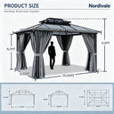 10x12ft Hardtop Aluminum Gazebo