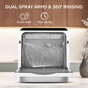 EKOJUCE Compact Countertop Portable Dishwasher, Equipped