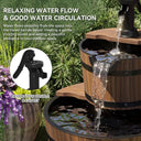 Nordivale Rustic Wood Water Fountain