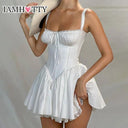 Lace Mini Dress Chic Party Wear with Corset Fashion Statement