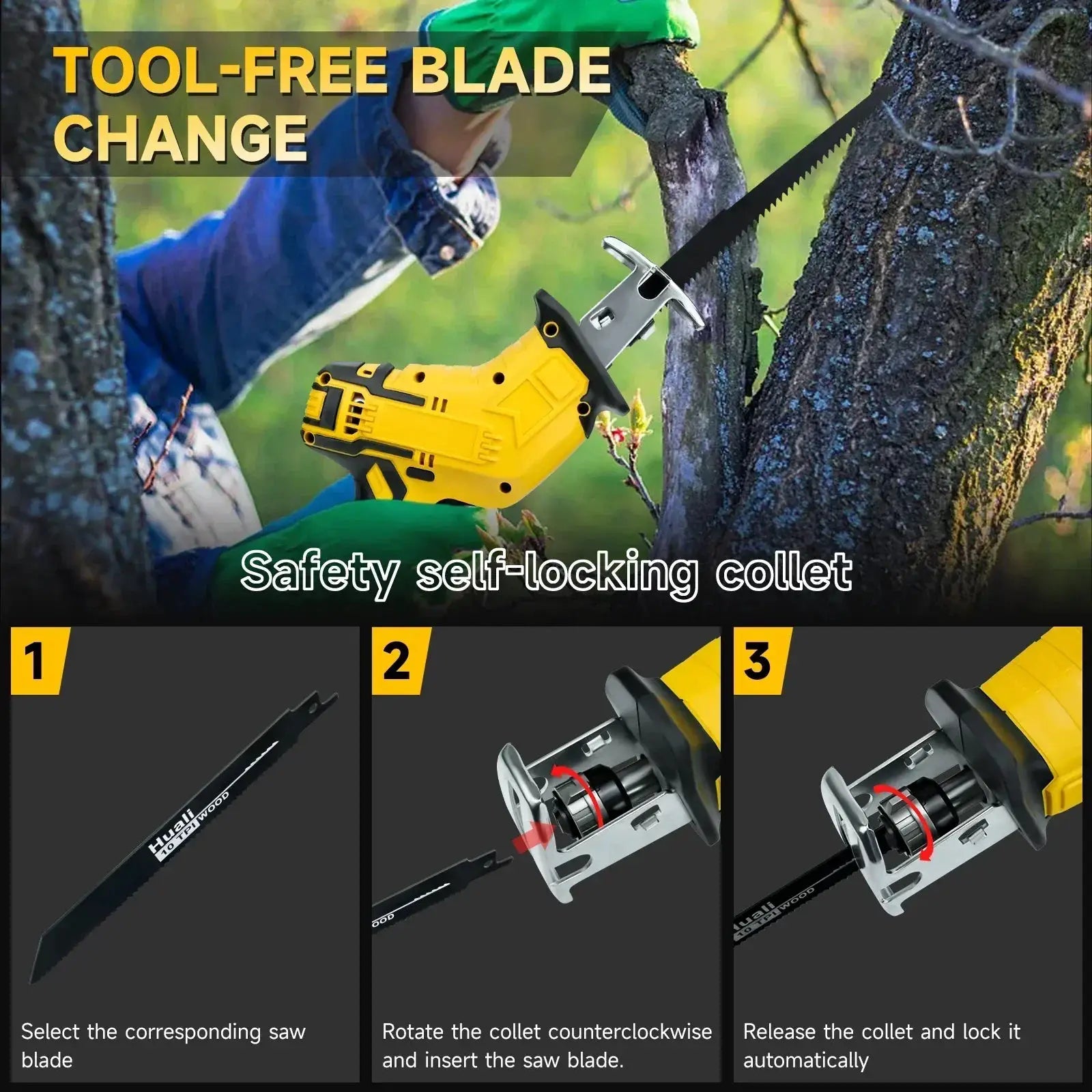 Cordless Reciprocating Saw 20V High Speed Tool Ready