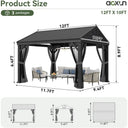 Hardtop Metal Gazebo with Steel Roof