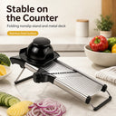 Adjustable Mandoline Slicer with Food Holder, Stainless Steel