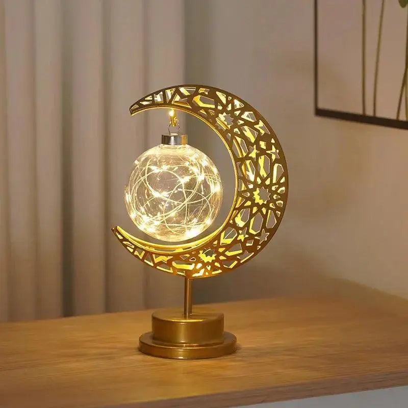 Enchanting Moon LED Night Light Iron Lamp Decorative
