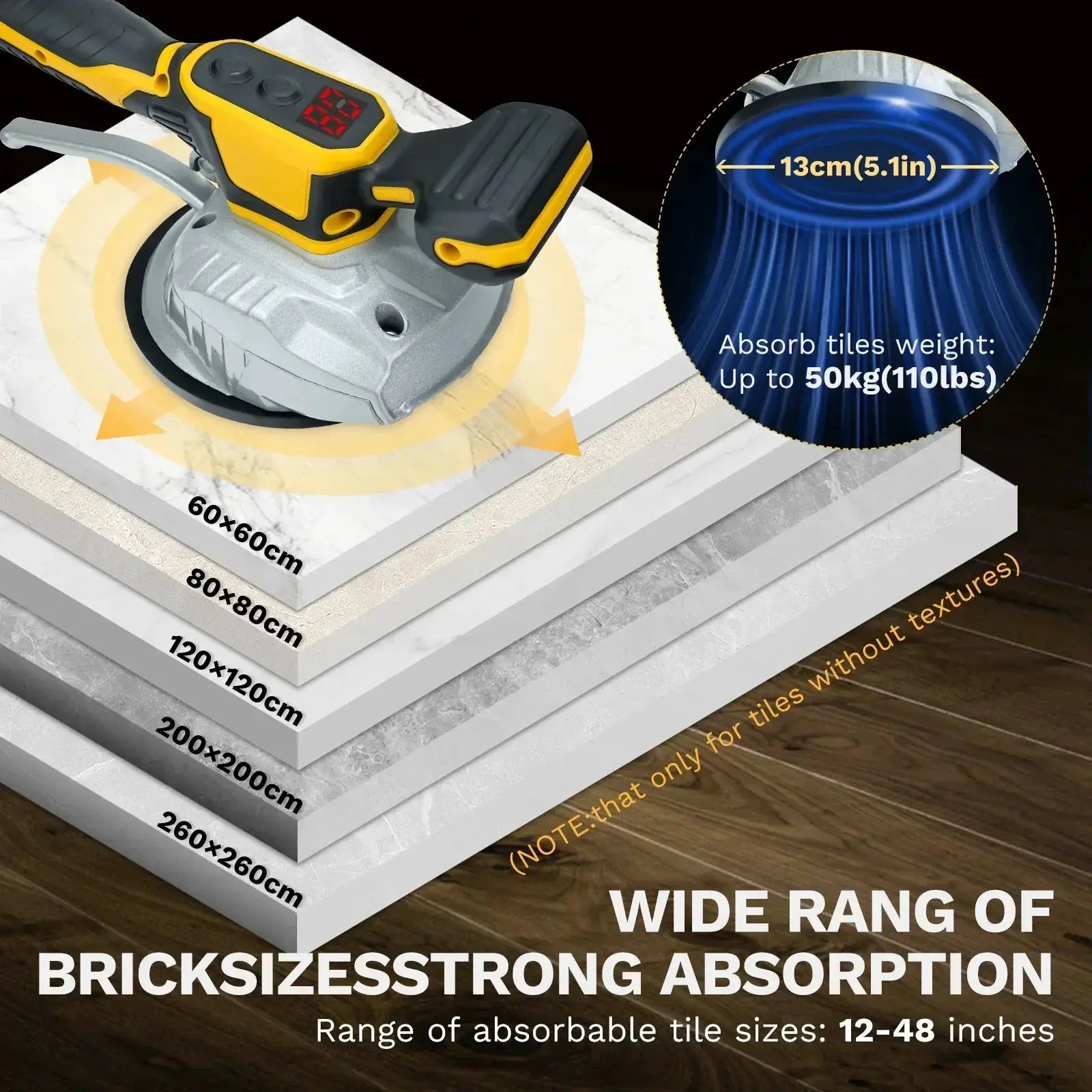 Cordless Brushless Tile Leveling Machine With 8 Speeds