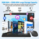 X108 10.1 Inch Full‑HD Tablet PC Android 16 Octa‑Core A537 30GB(6+24GB Virtual) 128GB ROM 1TB Expand Widevine L1 Gemini AI Assistant 3D Face Unlock 5MP+8MP Camera Complete Bundle With Keyboard Mouse Stylus Case Earphones