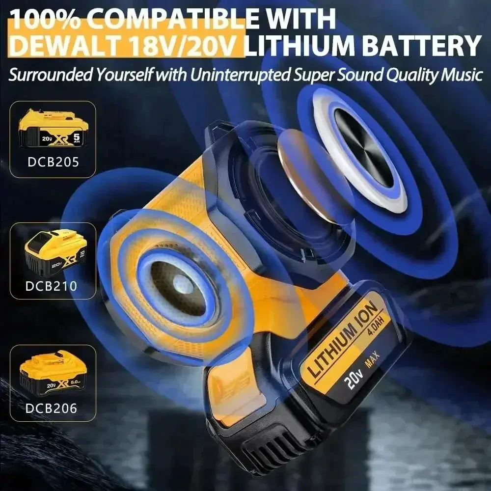 Dewalt Bluetooth Speaker Battery Powered Outdoor Loudspeaker