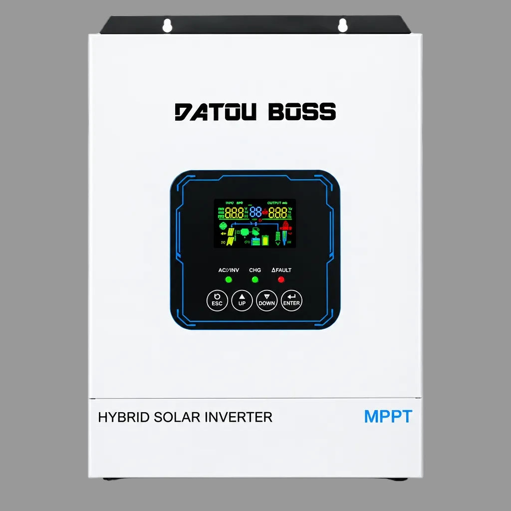 DATOUBOSS 48V 5500W Solar Hybrid Inverter, 48V DC to 110V–120V AC, Pure Sine Wave, with MPPT, Supports RS485 and RS232, Suitable for Home Energy Systems and Emergency Power Supplies; Ships from U.S. Stores in 3–10 Days