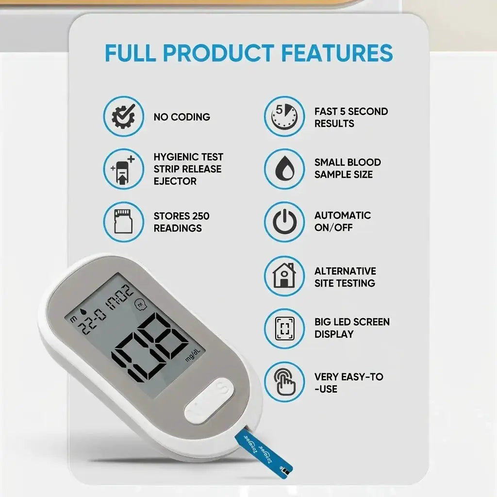 Blood Glucose Monitor Kit Glucometer Blood Sugar Test Kit No — product view 2