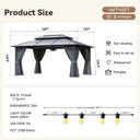 Premium 12x16 Hardtop Metal Gazebo