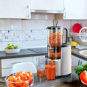 EUHOMY Stainless Steel Cold Press Slow Juicer, Feed Chute