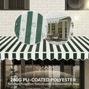 12x10ft Green Striped Patio Shade
