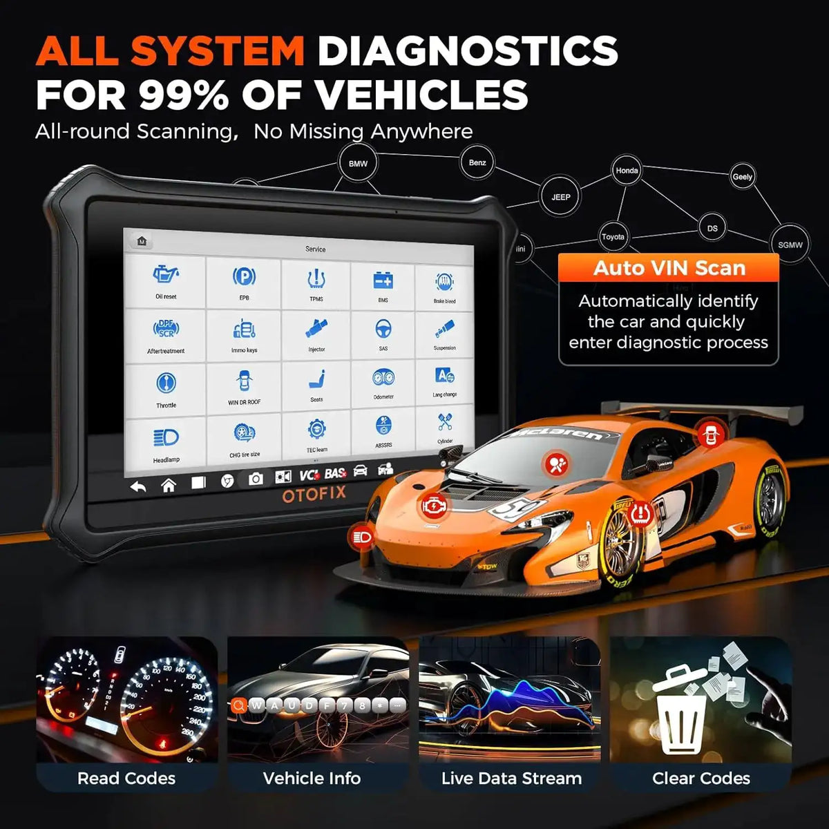 OTOFIX LITE Scanner Car Diagnostic Tool Bluetooth Plastic ABS — product view 4