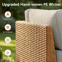 Light Grey Wicker Patio Sofa Set