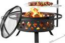 Portable Steel Fire Pit With Grill
