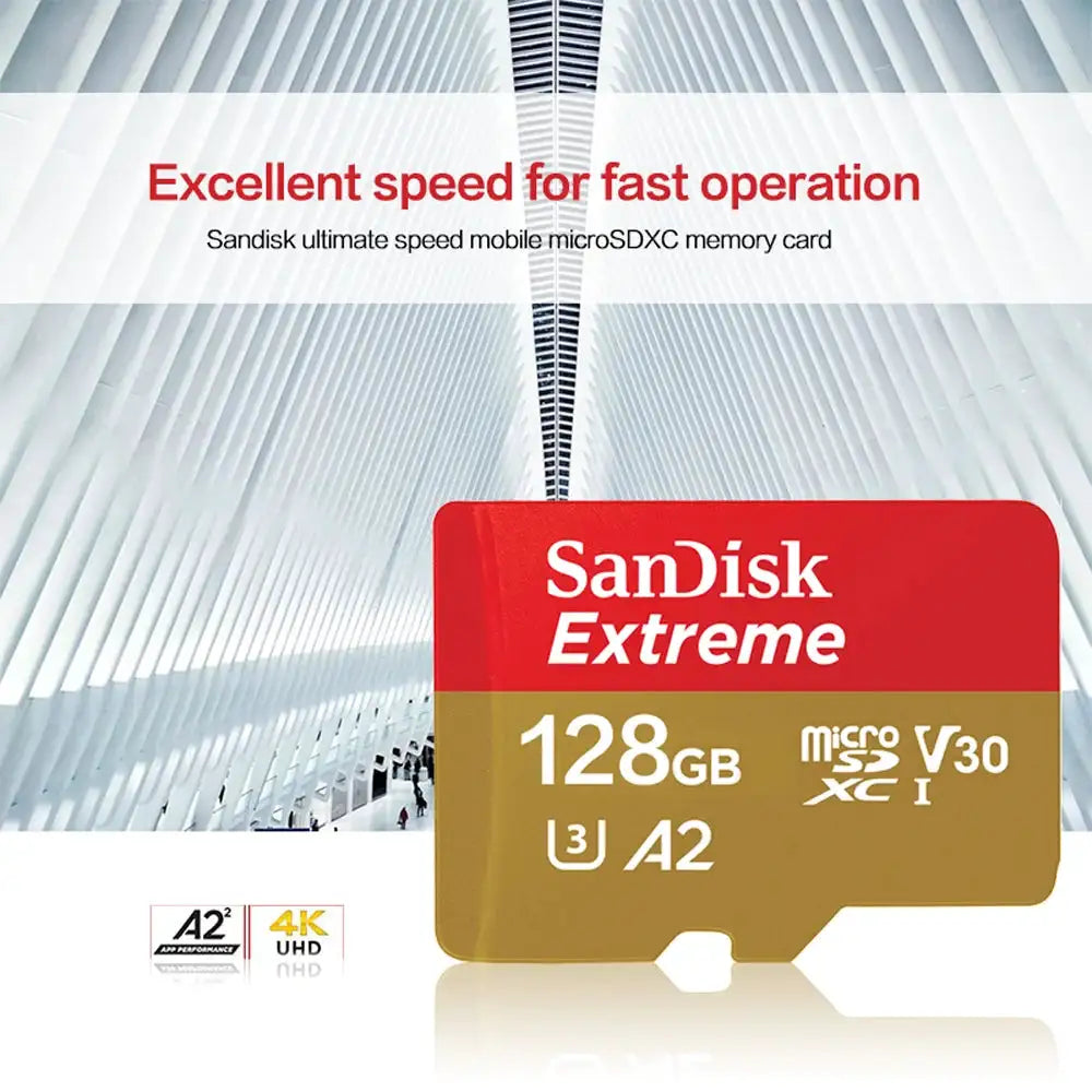 SanDisk Extreme Micro SD Card Memory Card 128GB 64GB 256GB 512GB 1T SDXC V30 A2 U3 4K TF for Camera Steam Deck Switch Rog Ally