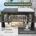 Hardtop Metal Gazebo with Steel Roof