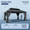 Aluminum Hardtop Gazebo 12x16 FT