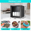 EKOJUCE Mini Fridge with Glass Door | Countertop Beverage Cooler