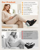 Ankle Foot Massager with Heat and Air Compression Cordless Electric Calf Foot Ankle Joint Pain Relief Hot Compress Therapy for Plantar Fasciitis Foot Arthritis Swollen Ankle Blood Circulation Relaxation 3000mAh Battery (225 c