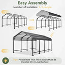 Heavy Metal Carport Galvanized Roof