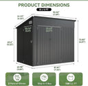 Durable Lockable Metal Garden Shed