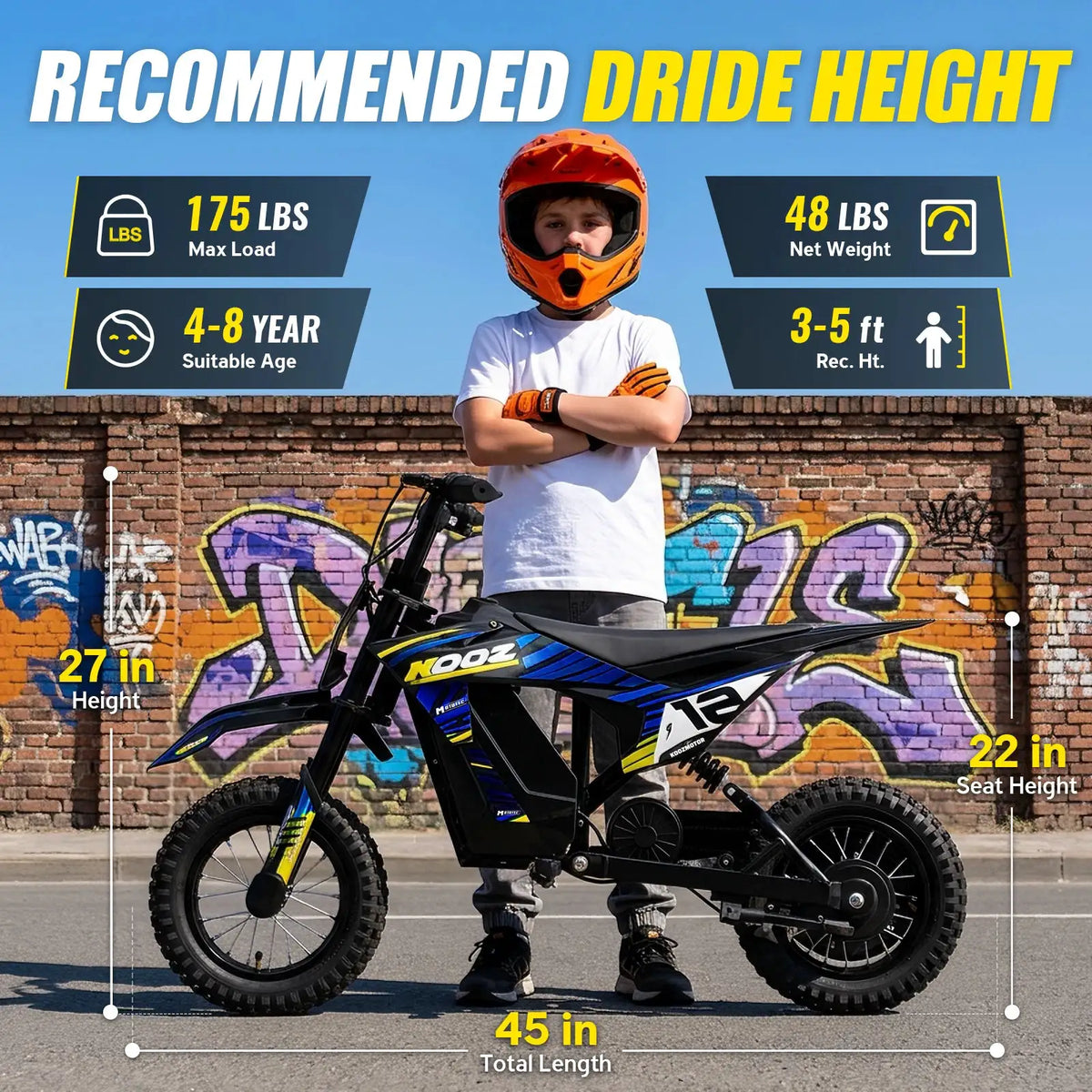 Kooz Powerful Kids Safe Electric Bike — product view 5