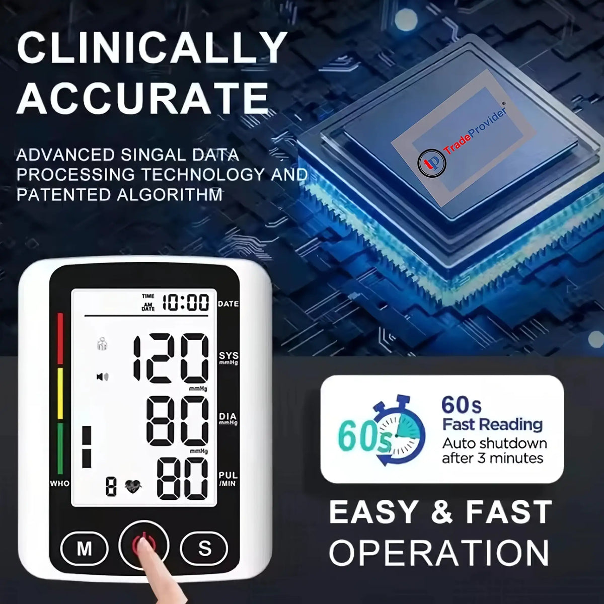 Upper Arm Automatic Digital Blood Pressure Monitor Tensiometro — product view 8