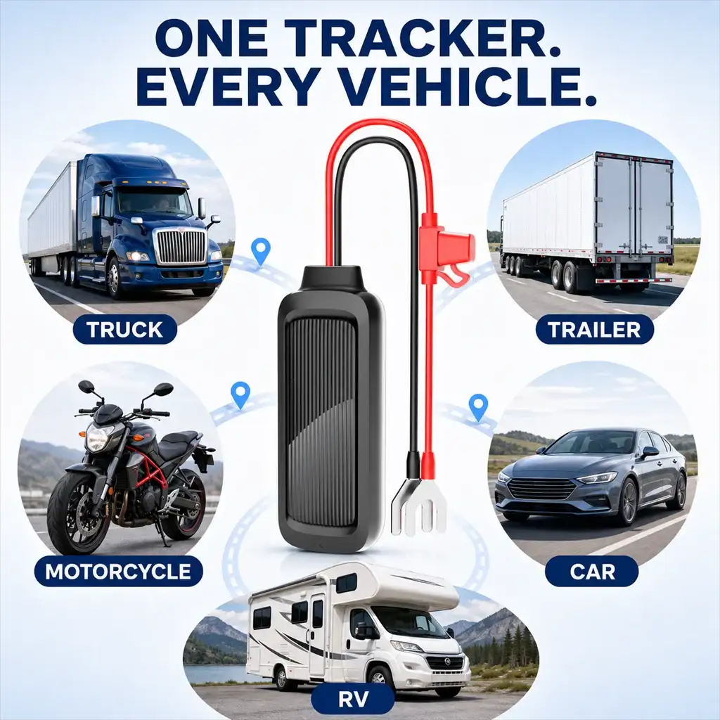 Hardwired GPS Tracker for Trailer Car Truck RV Motorcycle Boat — product view 2