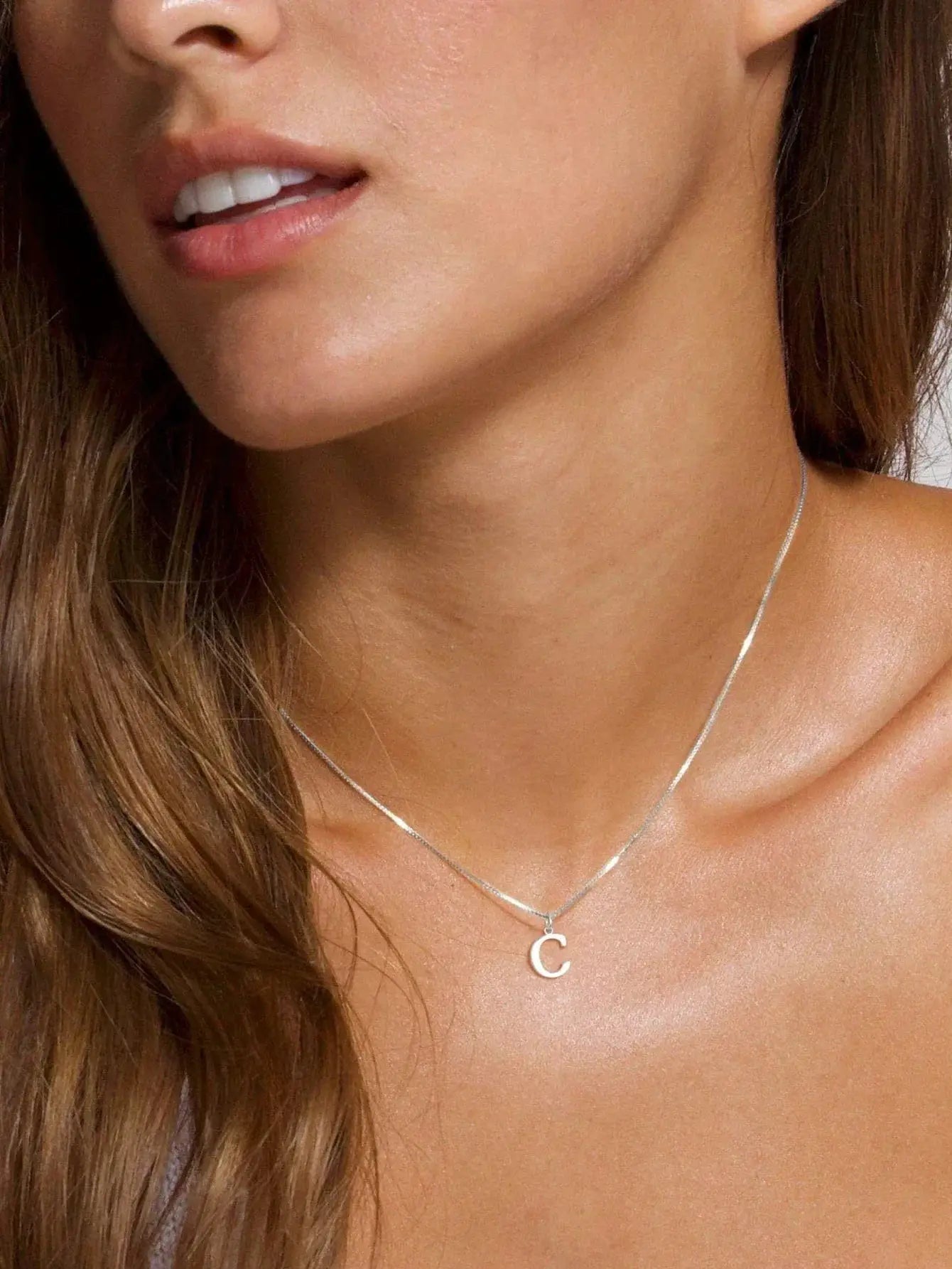 Name Initial Necklace For Women Stainless Steel Jewelry