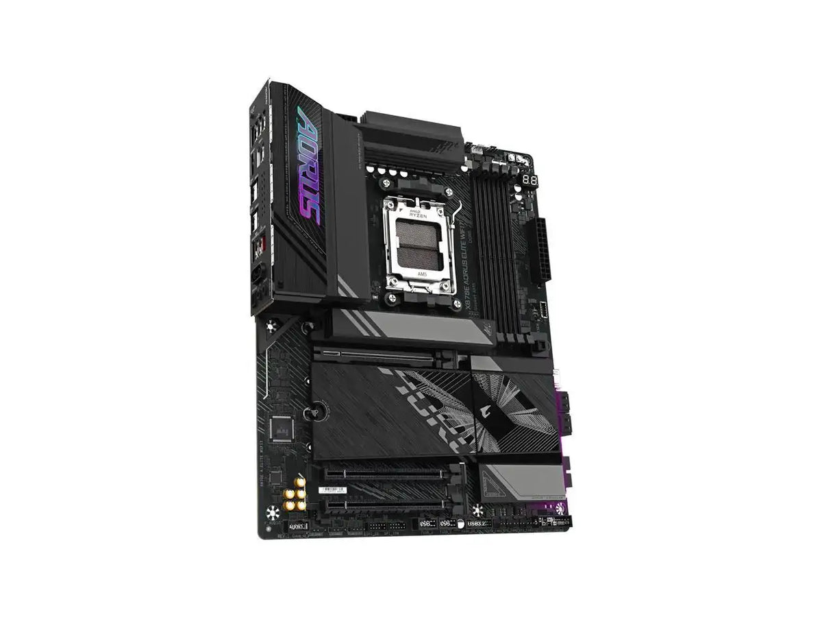 GIGABYTE X870E AORUS ELITE WIFI7 AM5 LGA 1718, ATX, DDR5, 4x M.2, PCIe 5.0, USB4, Wi-Fi 7, 2.5GbE LAN, EZ-Latch, 5-Year Warranty