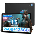 New C107 10.1 Inch IPS Tablet PC Android 15 Octa‑Core Processor 24(4+20)GB Expanded RAM 128GB Storage 1280*800 HD Display 5000mAh Battery 5MP+8MP Dual Cameras WiFi Tablet US Stock