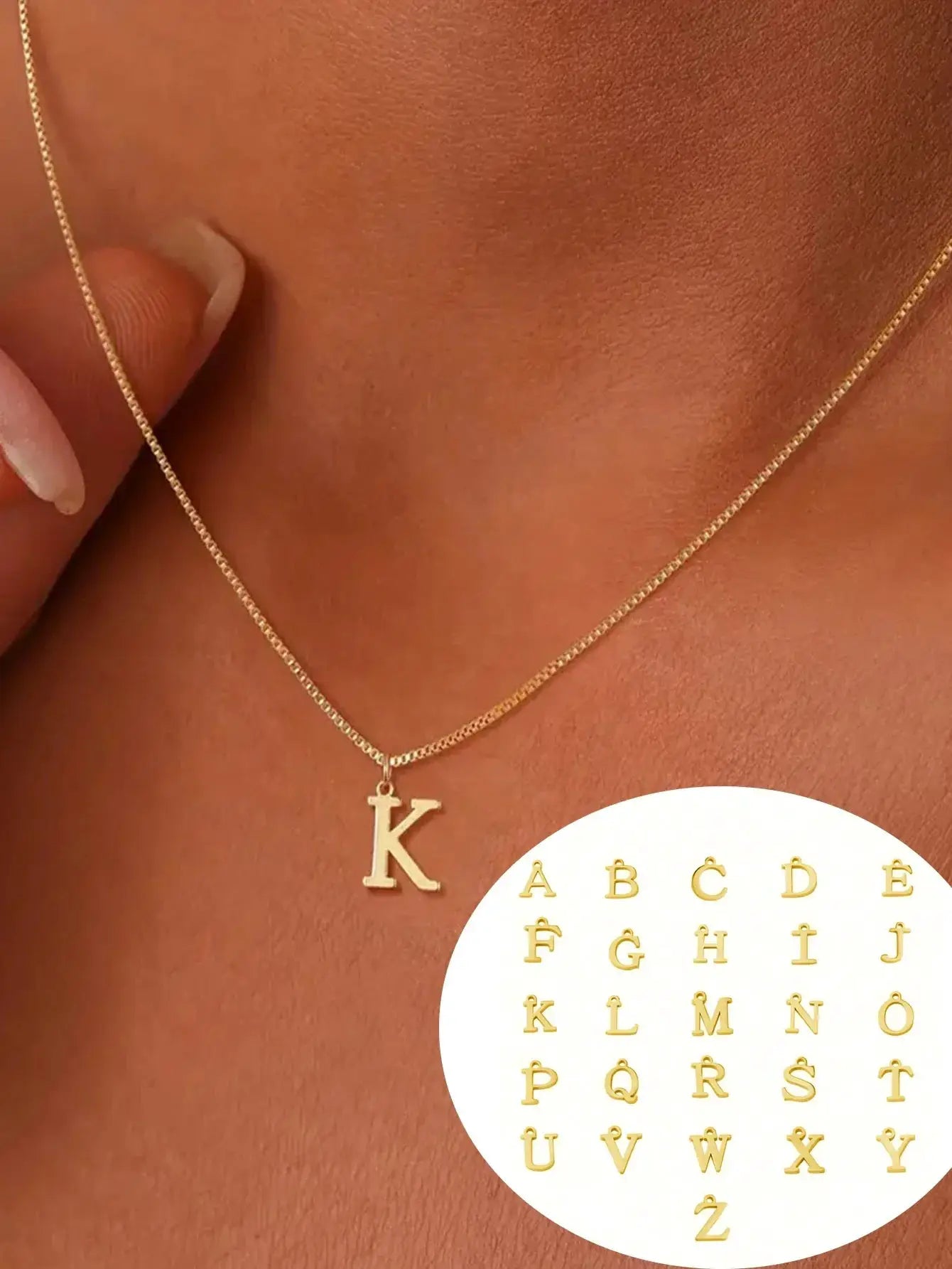 Name Initial Necklace For Women Stainless Steel Jewelry