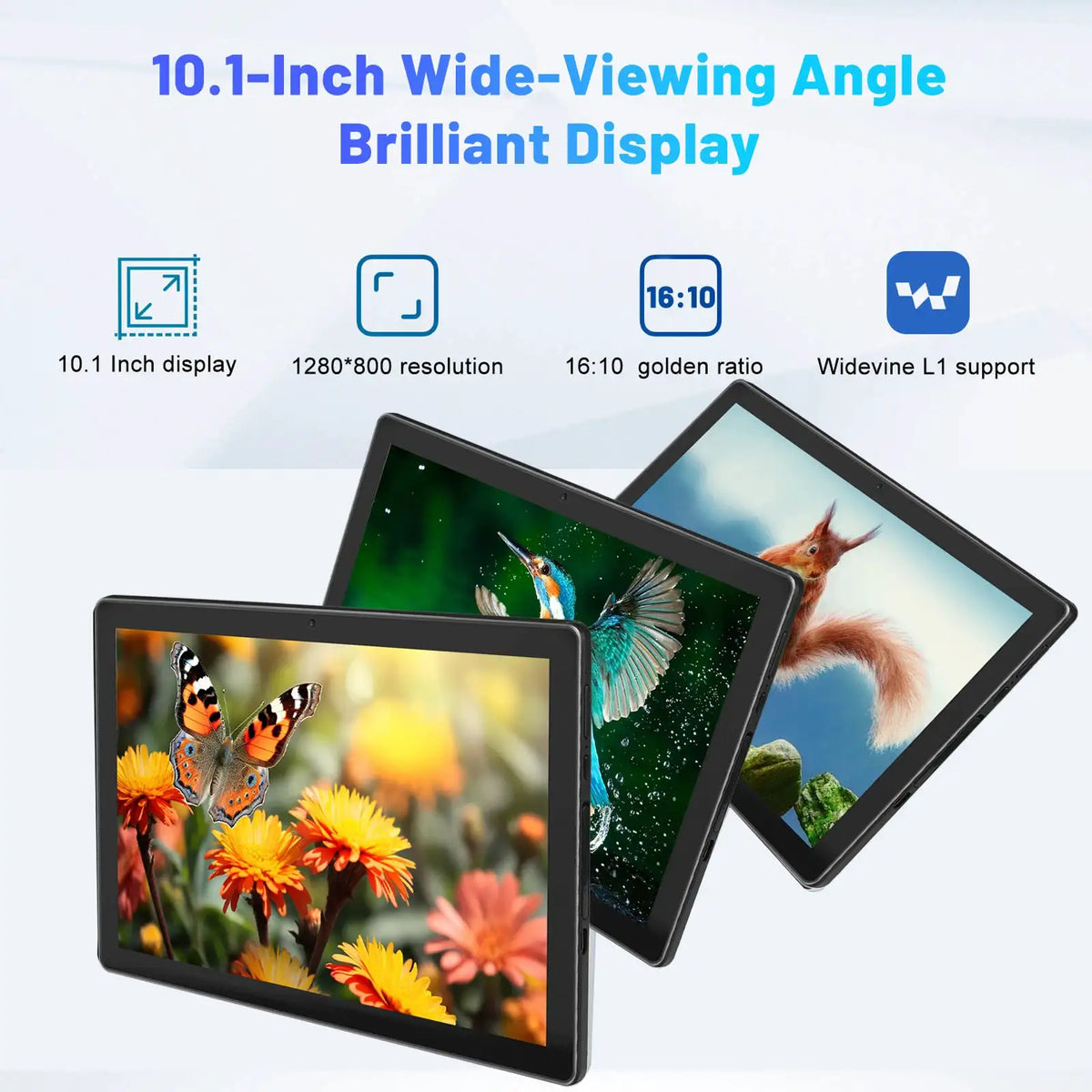 BUFO C11 10.1 Inch Android 15 Tablet PC 20GB(3+17) RAM 64GB ROM Octa Core Processor 1280*800 HD LCD Screen 5000mAh Battery 5MP+8MP Dual Camera Expandable 1TB TF Card Tablet