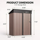 Lockable Metal Outdoor Storage Shed