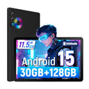 11.5 inch G9 Tablet PC Android 15, 30GB (6+24G Virtual) RAM+128GB Storage, A733 Octa Core, 1200*2000 Display, 8400mAh Battery, WiFi 6, Face Unlock, Widevine L1 for Entertainment