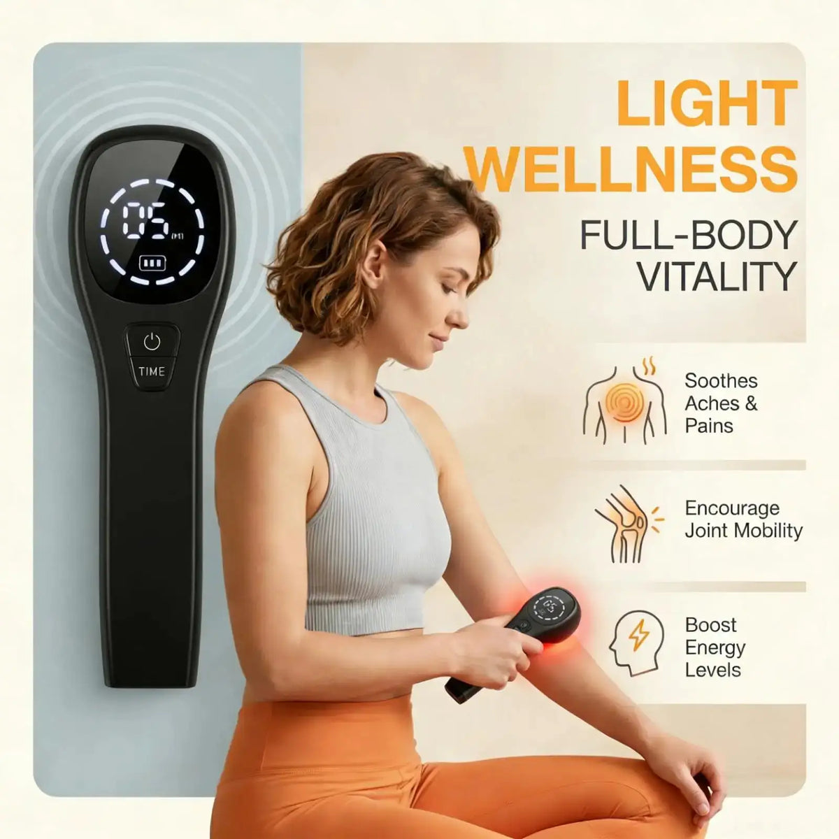 Red Light Therapy Device Handheld Cold LED Light Wand Infrared — product view 4