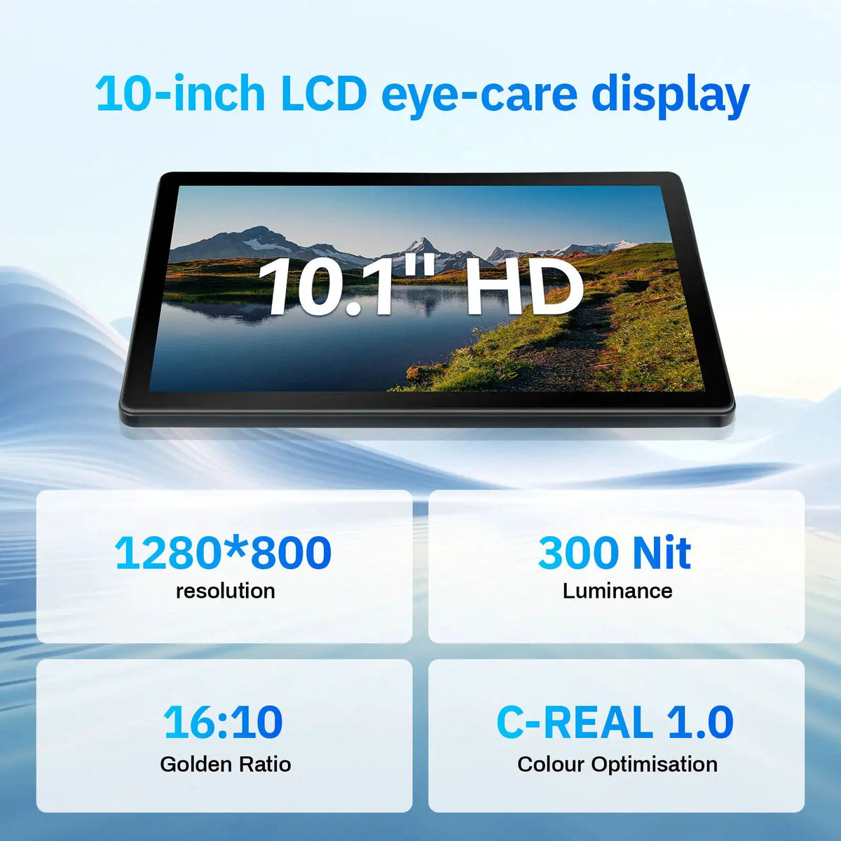 10.1 Inch Octa Core Tablet Bundle Android 15 Tablet 30GB(6+24) RAM 128GB ROM 1280*800 HD Screen 6200mAh Battery Keyboard Mouse Case Stylus Included Black Business Learning Tablet PC