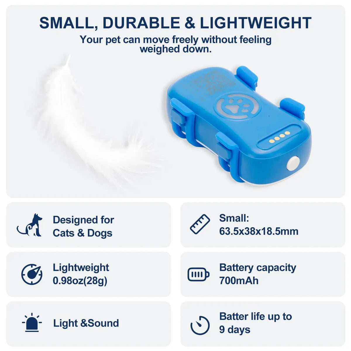 GPS Tracker for Dogs Cats, -time Pet Locator with Light — product view 5
