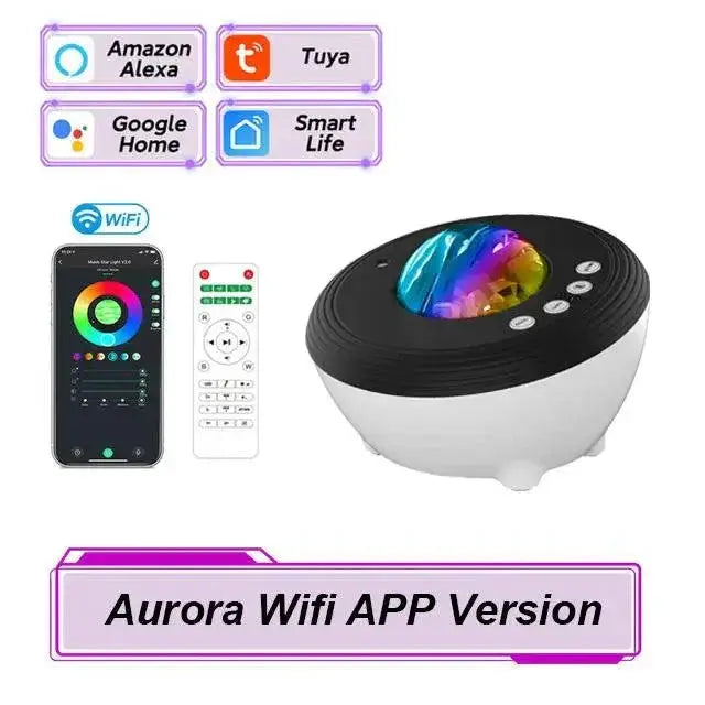 Aurora Star Projector Bluetooth Speaker With White Noise
