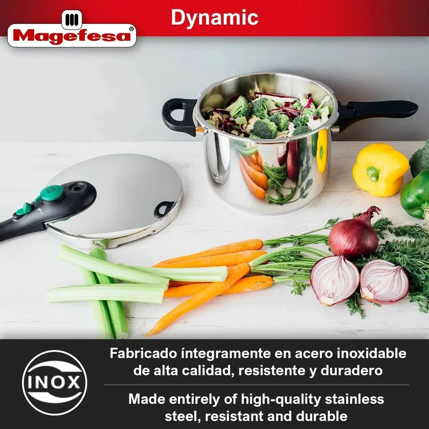 Magefesa Dynamic Fast Pressure Cooker Basket 18 10 Steel