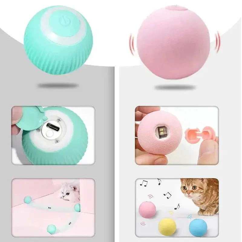 Electric Smart Cat Ball Toy For Interactive Kitten Fun
