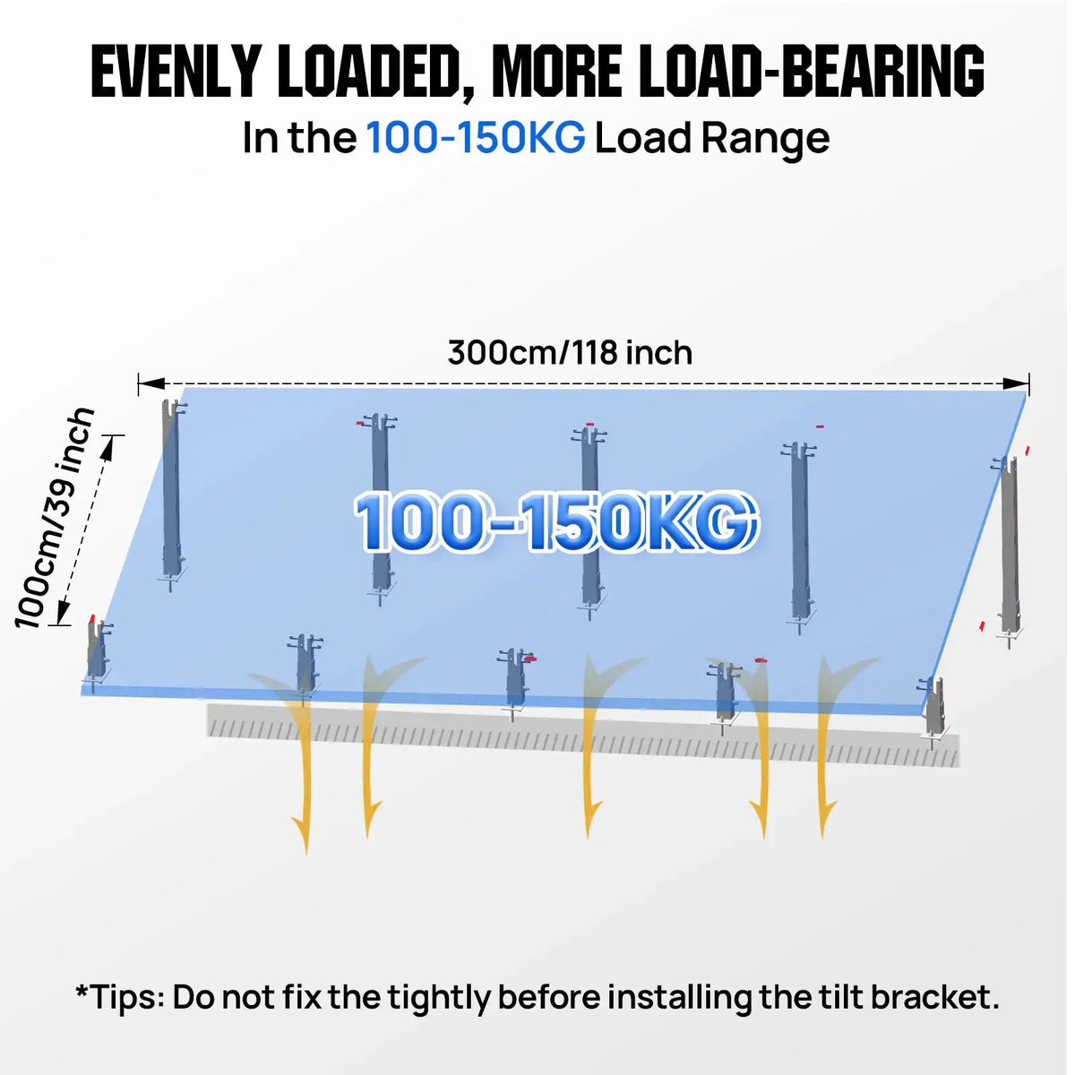 ECO-WORTHY Upgraded Solar Ground Mount Adjustable Multi-Pieces Solar Panel Mounting Brackets Kit System for 4pcs 200W/3pcs 300W