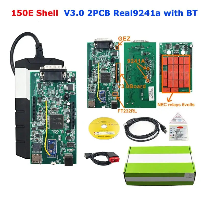 2021.11/2020.23 Keygen AER Multidiag Pro+ Bluetooth OBD2 Car Truck Scanner TCS PRO VCI V3.0 2PCB Real 9241 NEC Relay Plastic Box